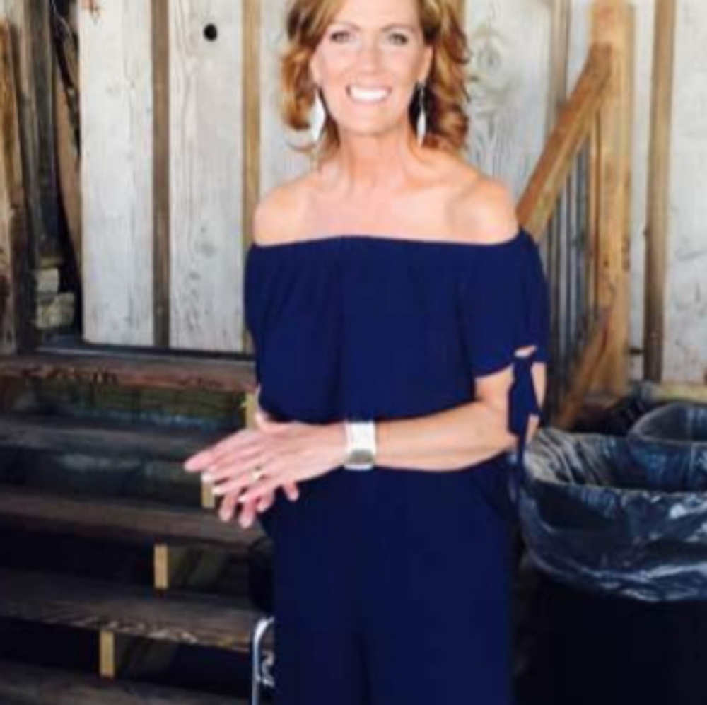 Blue jumpsuit